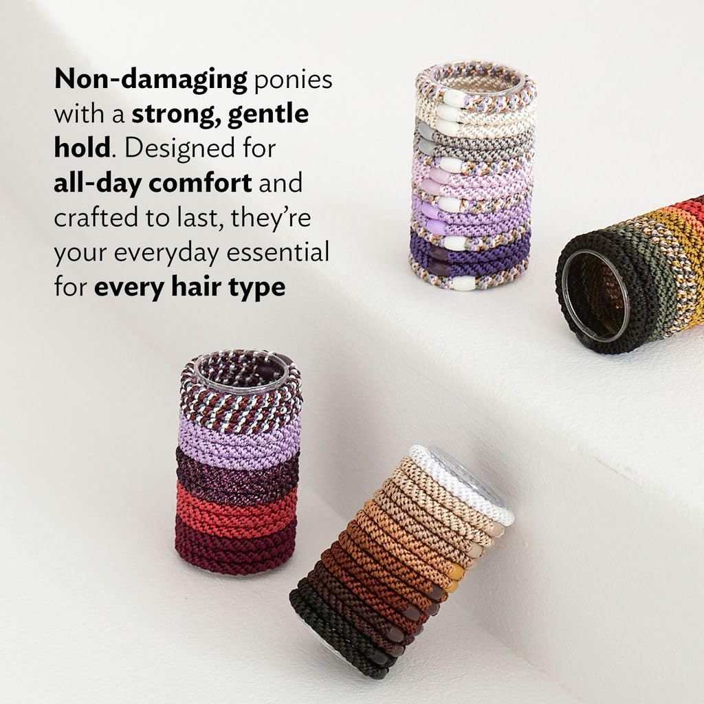Amazon.com : L. Erickson Grab & Go Pony Hair Ties - Metallic - 8
